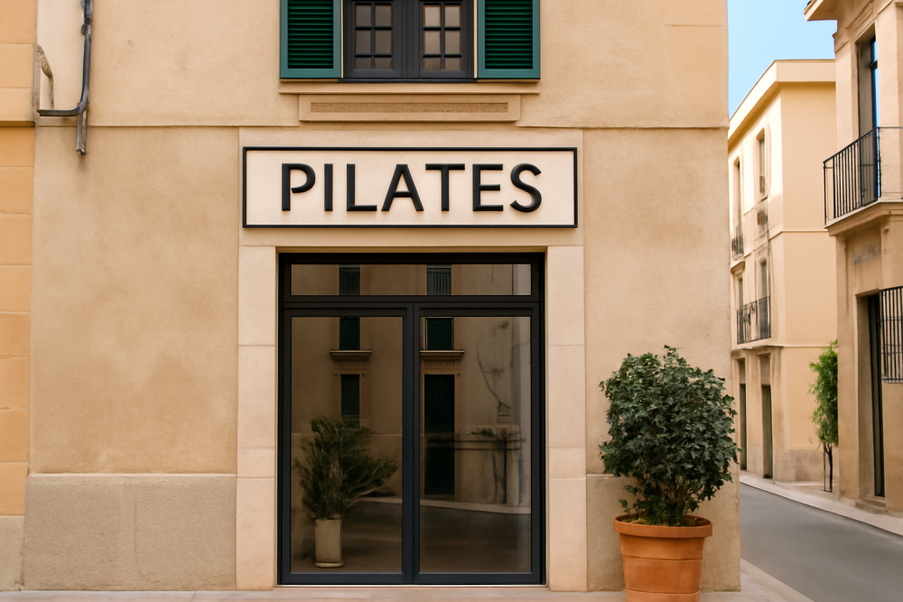 Mujer haciendo ejercicios de pilates con el cuerpo de forma práctica y divertida