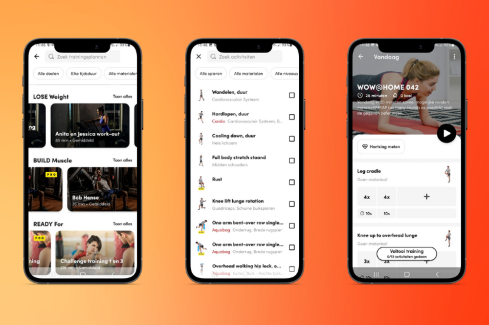 Online Virtuagym’s trainingsschema app voor personal trainers