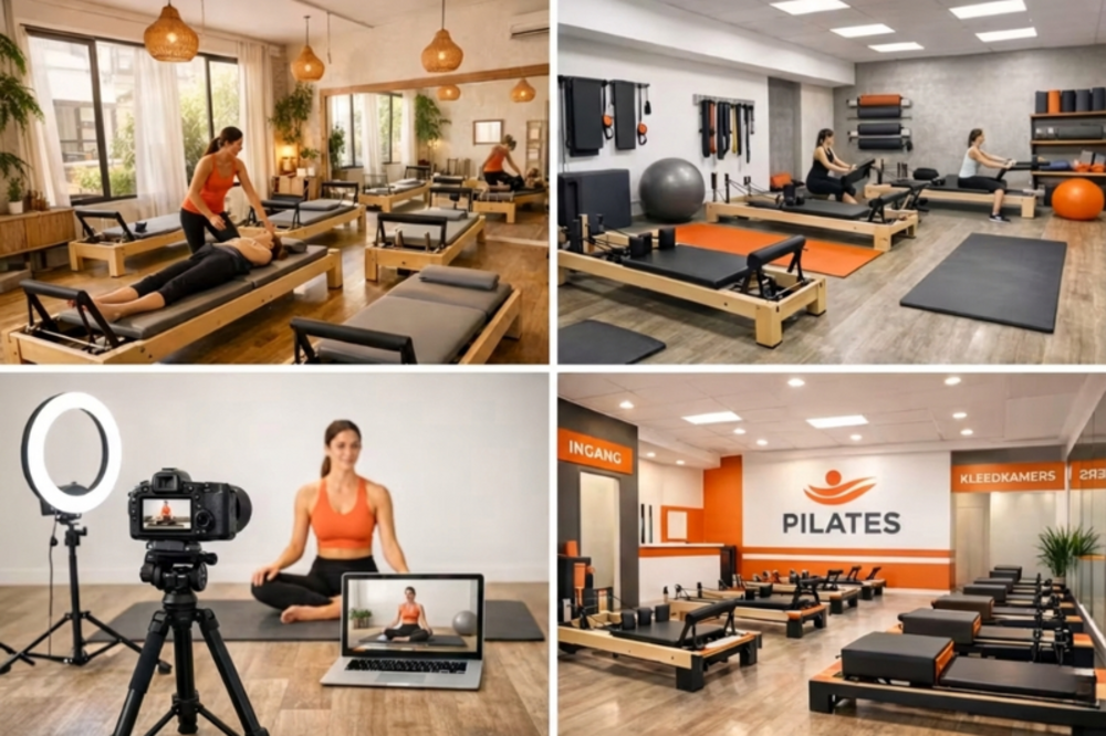 Pilates marktanalyse 4 foto&rsquo;s met Pilates thema&rsquo;s