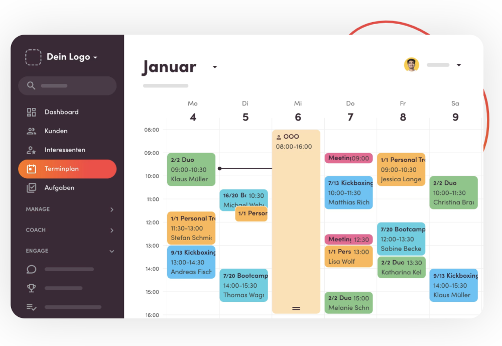 Fitness Terminplanungs-Software wird mit Virtuagym-App leicht gemacht