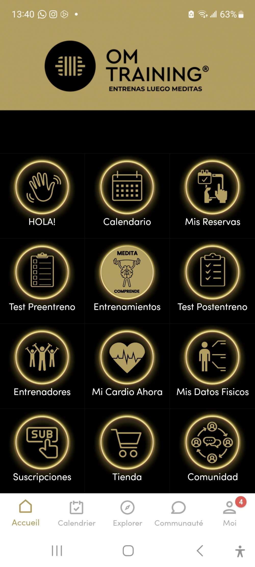 App personalizada de OMtraining x Virtuagym