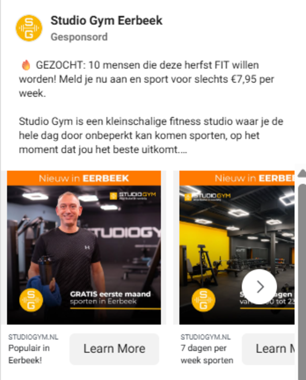Studio Gym Eerbeek screenshot