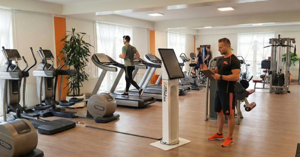 a personal trainer in a gym