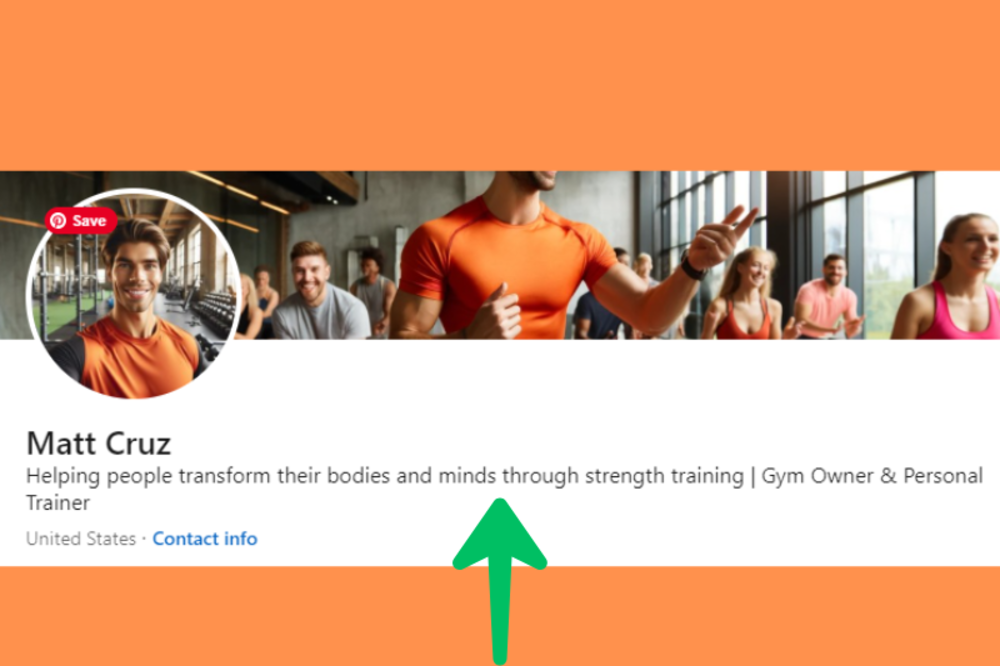 LinkedIn profile of Matt Cruz, gym owner and personal trainer, with a headline