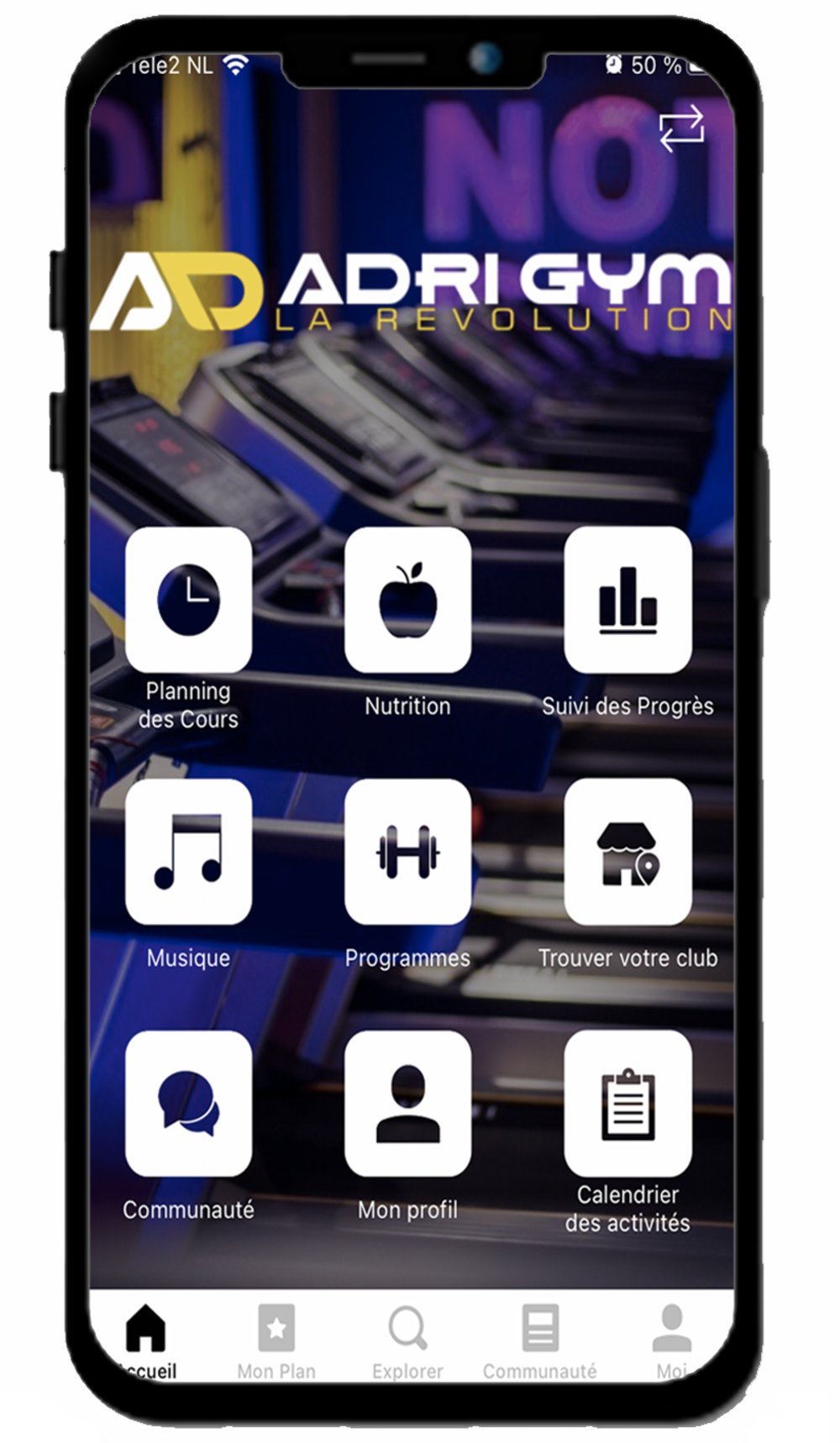 Adrigym associé à Virtuagym depuis plusieurs années