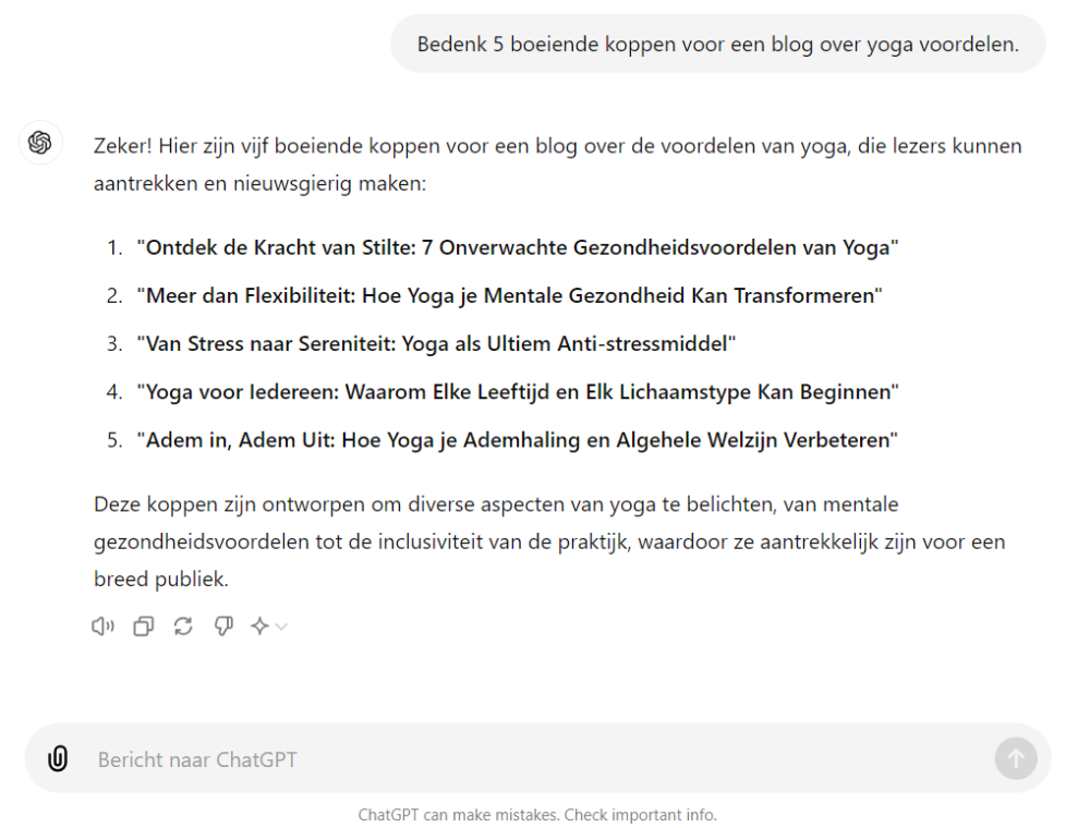 chatgpt voor persoonlijke interactie met breder publiek