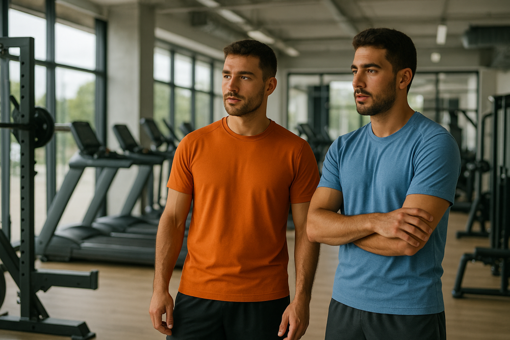 chicos visitan un gimnasio mientras aprenden cómo montar un gimnasio en españa