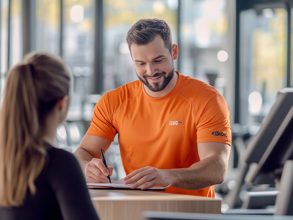 Trabajo de entrenador personal en gimnasios