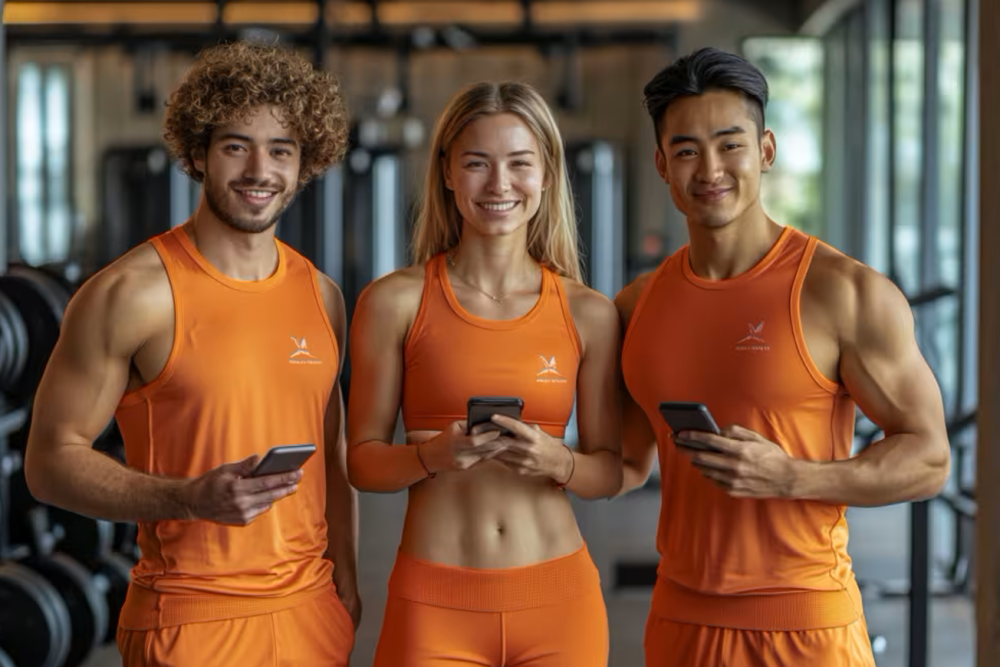 Personal trainer in a new gym ready to improve the gym experience of personal training sessions