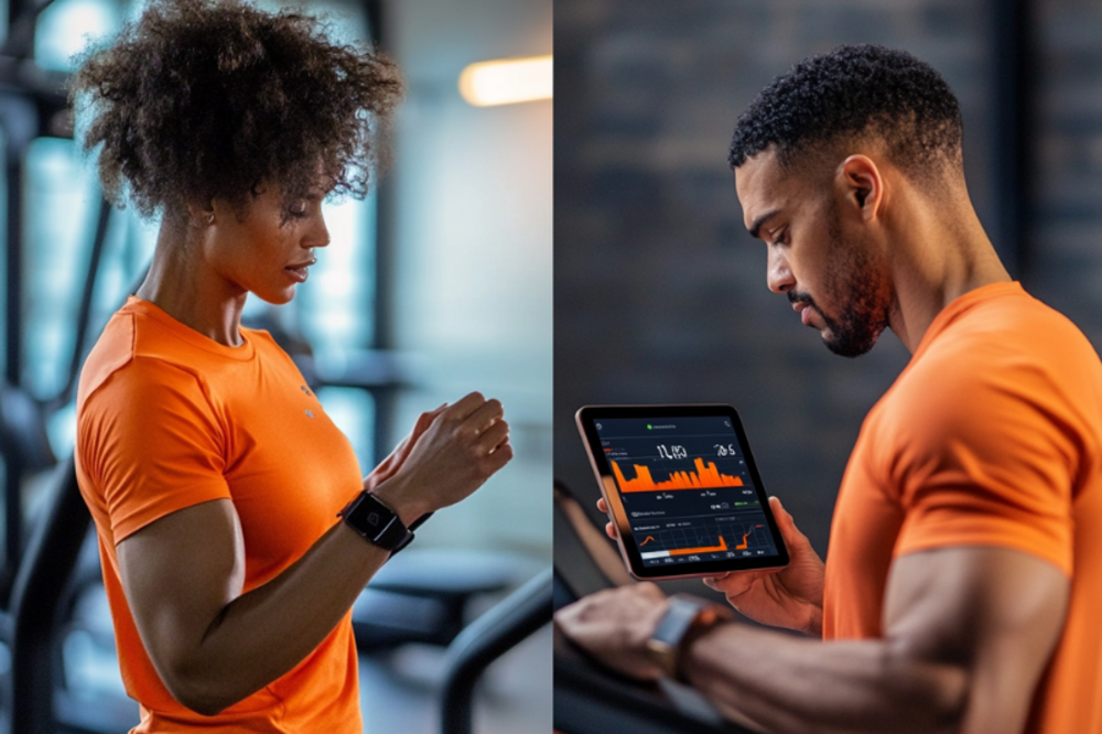 a personal trainer testing new tech