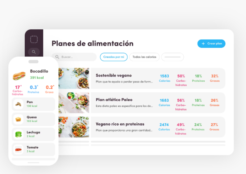 Interfaz móvil y software Virtugaym