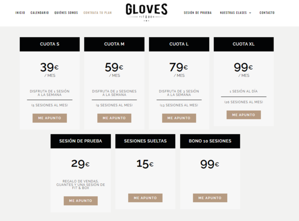 Tienda online con software Virtuagym