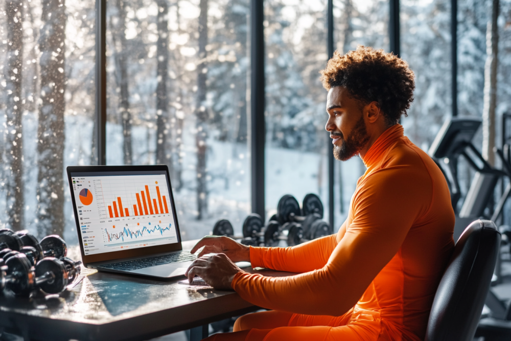 fitness trainer het beste marketing plan aan het ontwerpen in de winter voor komend jaar