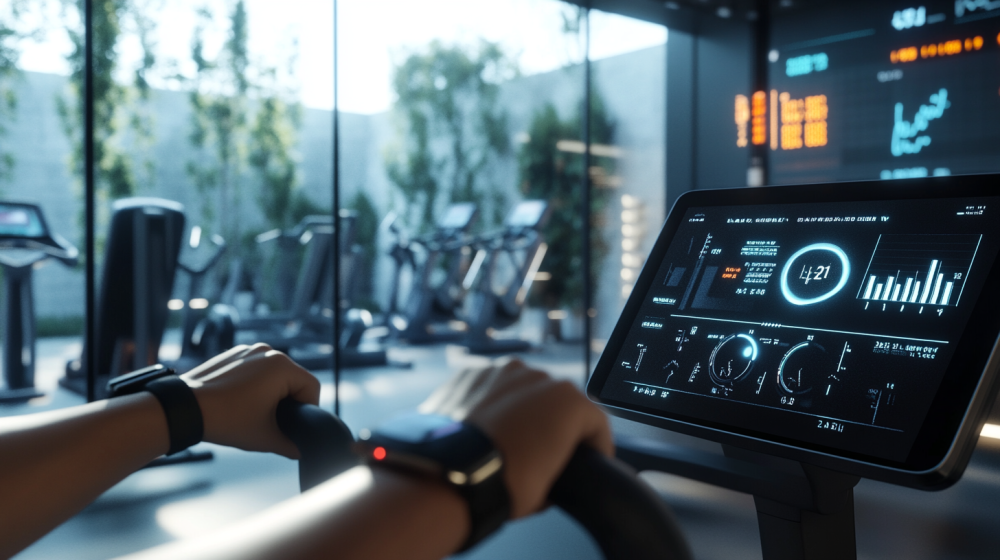 fitnessapparaten met gebruiksvriendelijke interface die inzicht geven in verschillende oefeningen