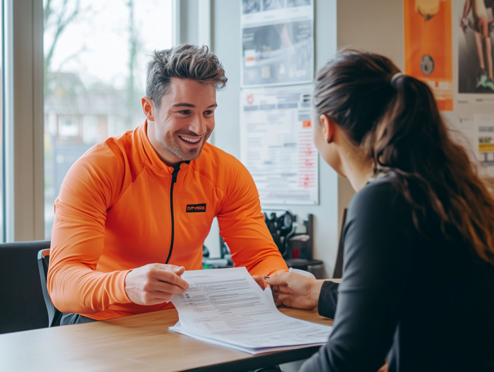 Een personal trainer ontvangt een vergoeding.