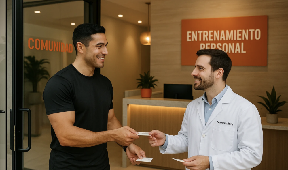 Sesiones de prueba en el gimnasio, una actividad fitness, o talleres de salud para captar clientes