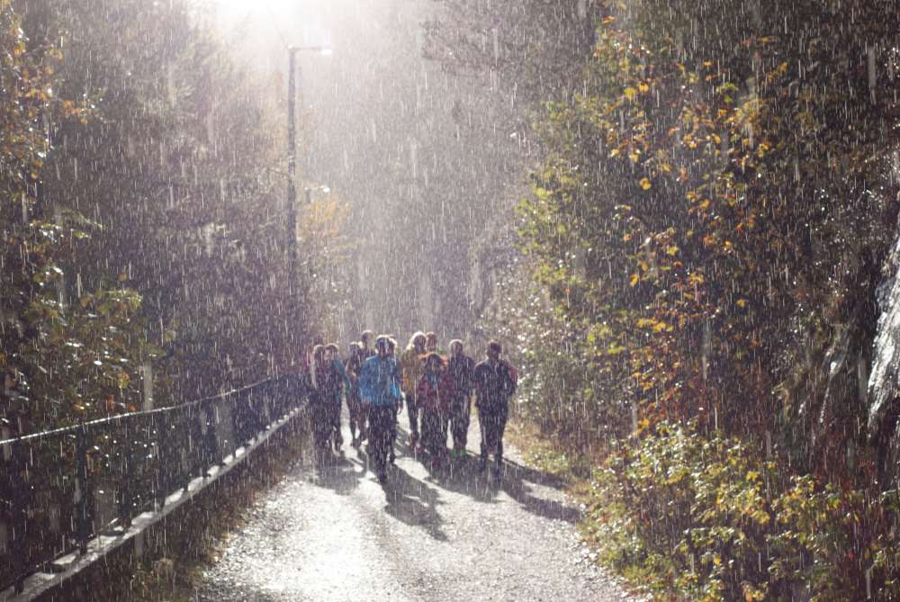 Séance de sport sous la pluie