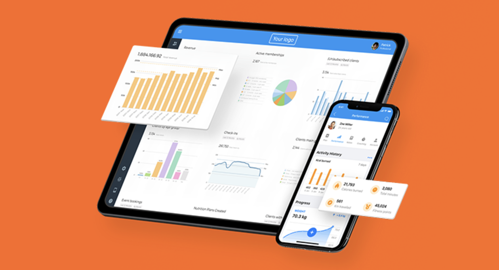 Virtuagym software on different devices