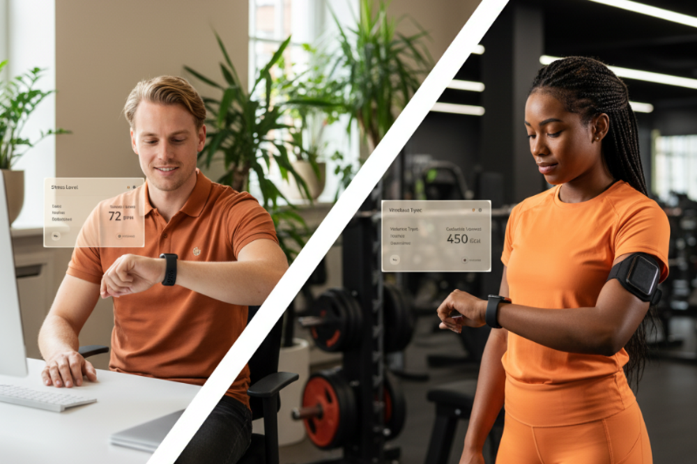 wearable data voor work out en actieve levensstijl in de fitness of sportschool