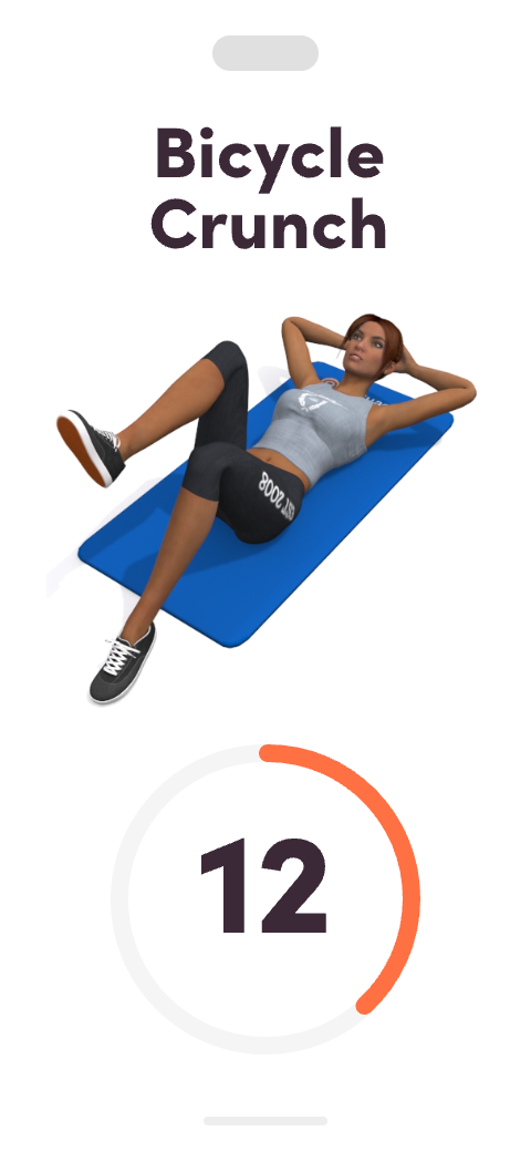 Beispiel fuer eine Uebung - bicycle crunch