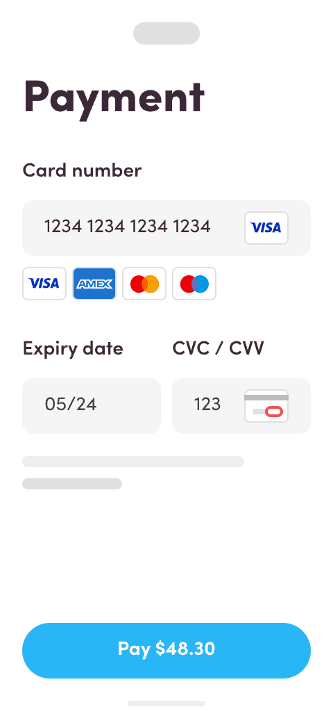 Image showing an example of a payment method