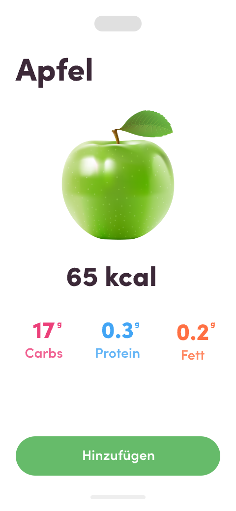 Lebensmittel tracken in der App