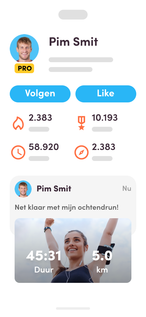 fitness app personal profile