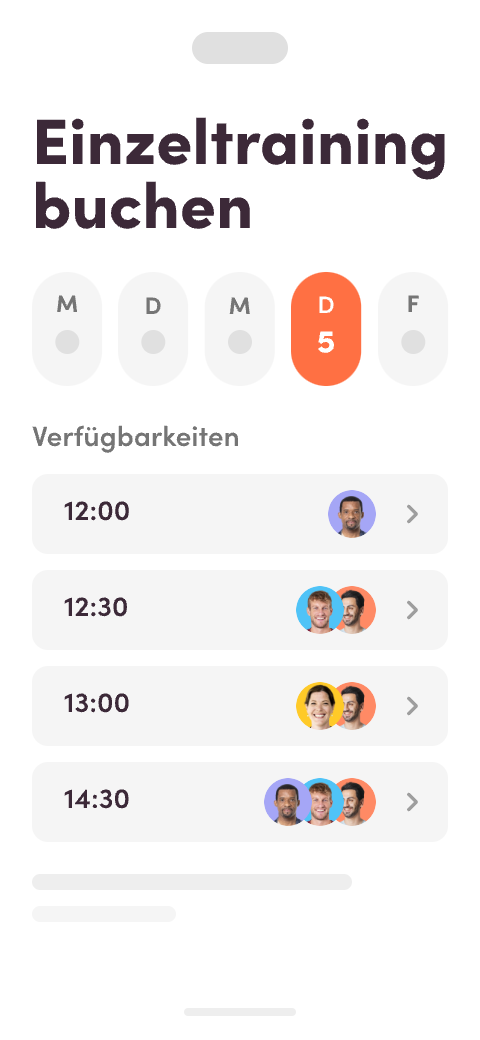 schedule booking flow 