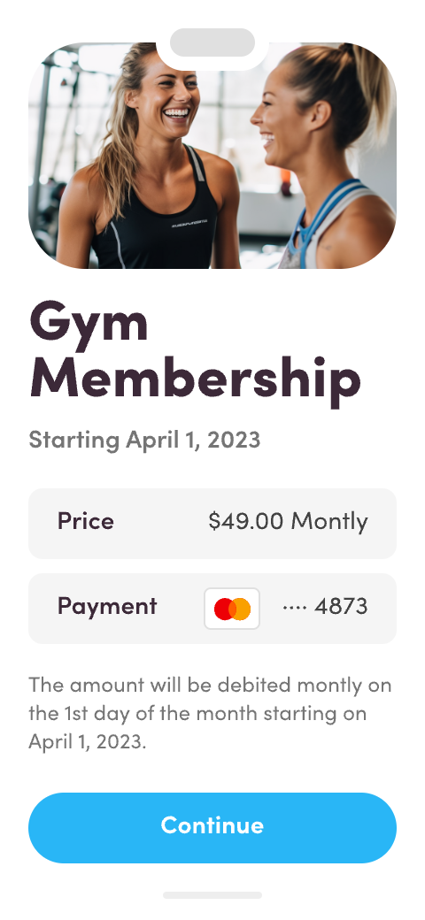 Image to get a gym membership