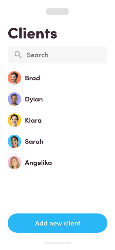 application de gestion des clients