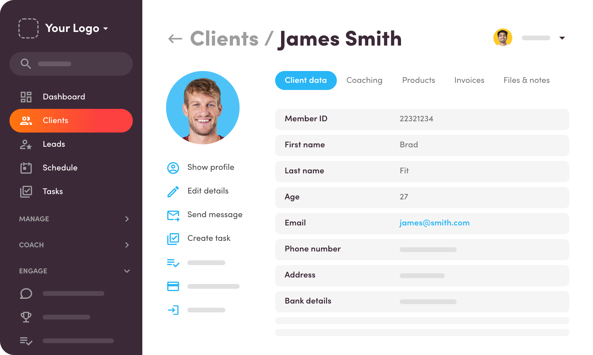 workout editor for personal trainers