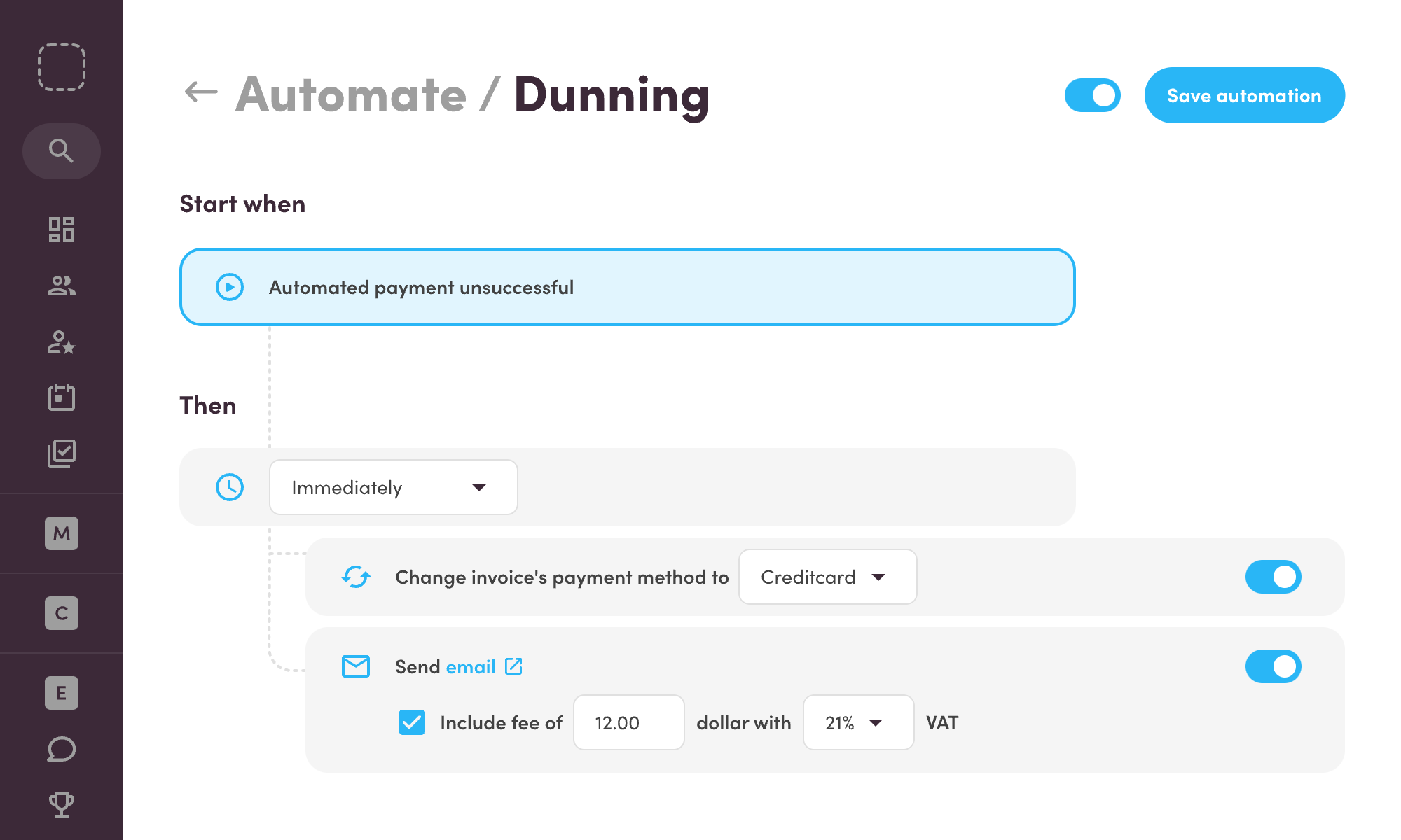 Virtuagym platform dunning payments illustration