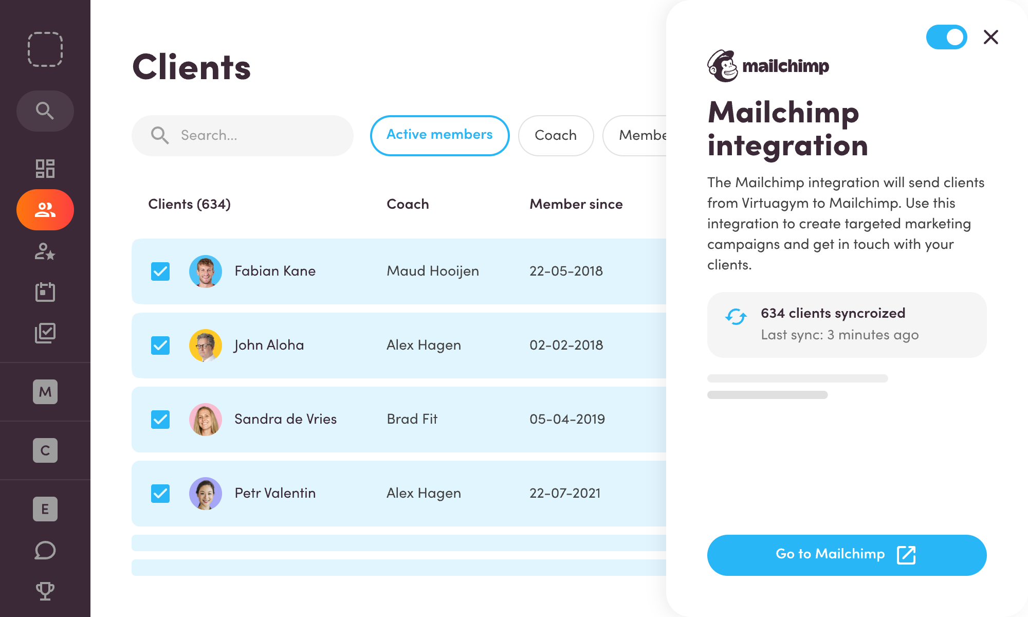 Mailchimp integration