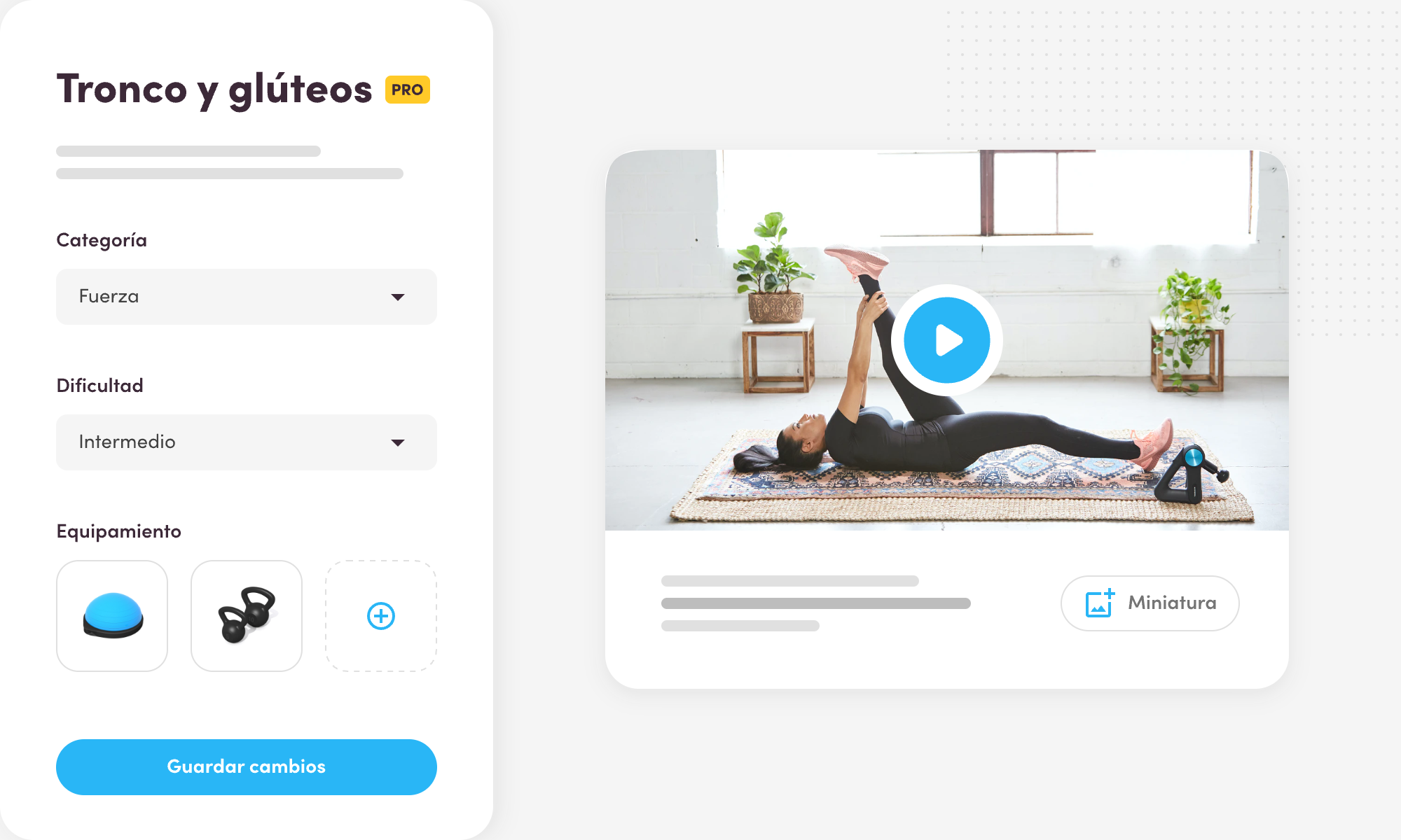 software de entrenamiento en vídeo