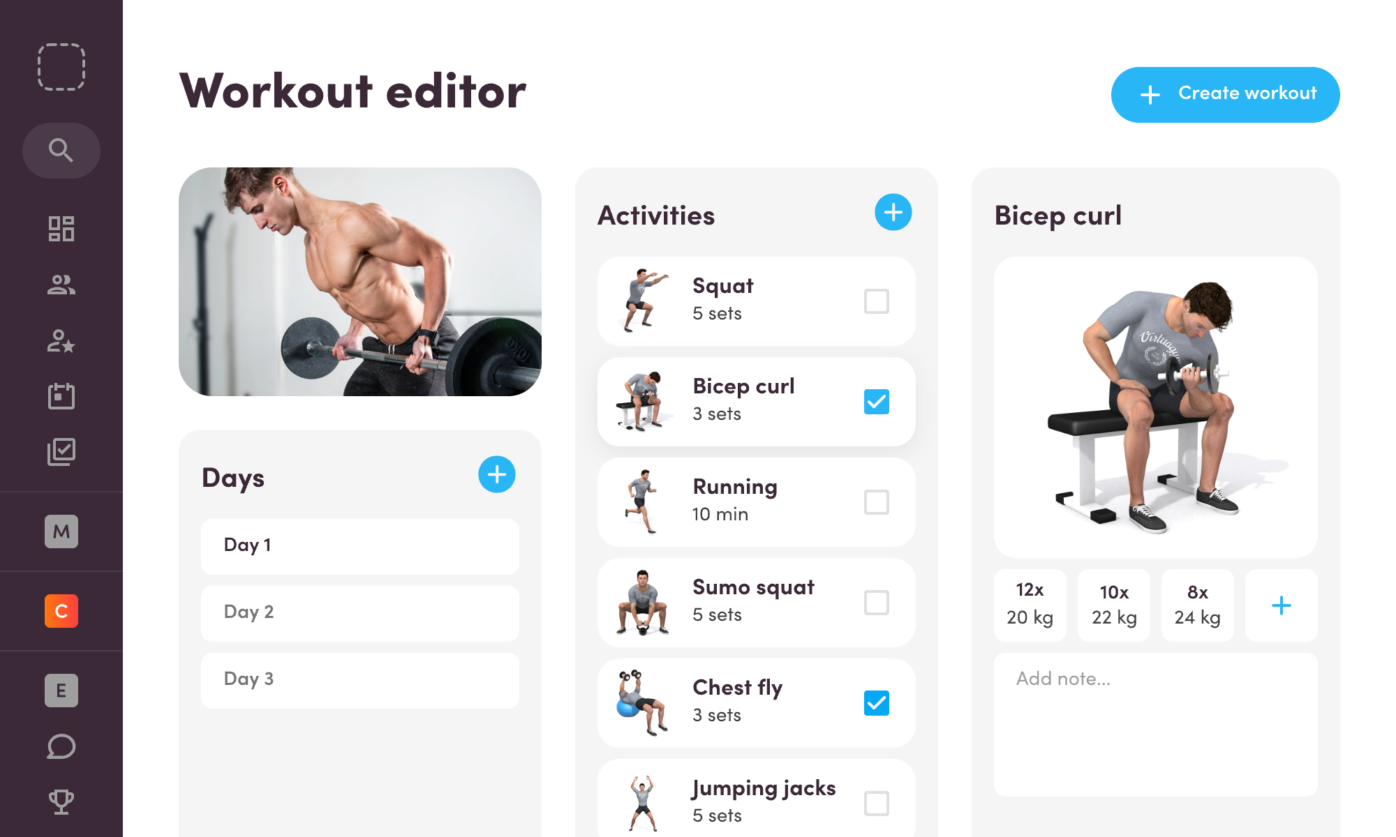 workout editor software