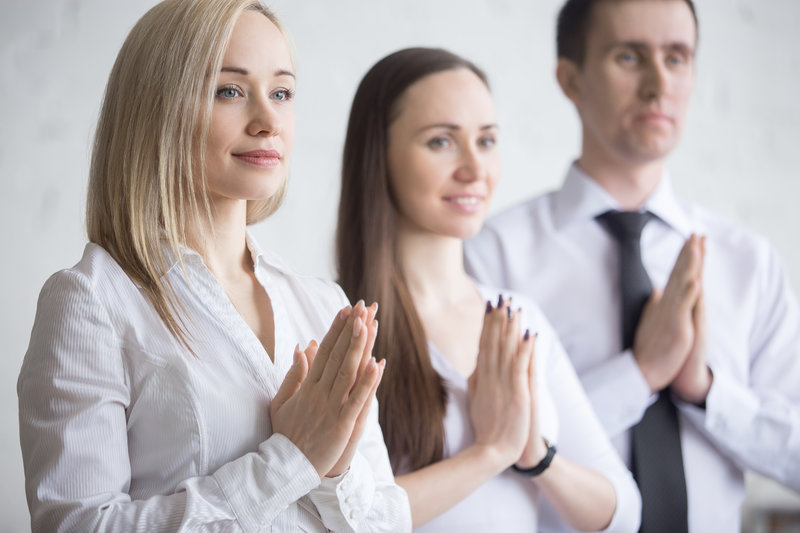 Three office workers