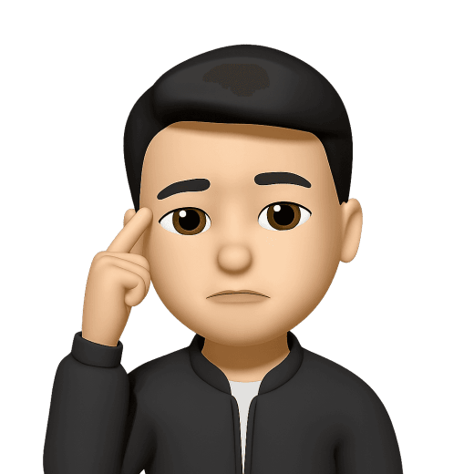 A memoji thinking.