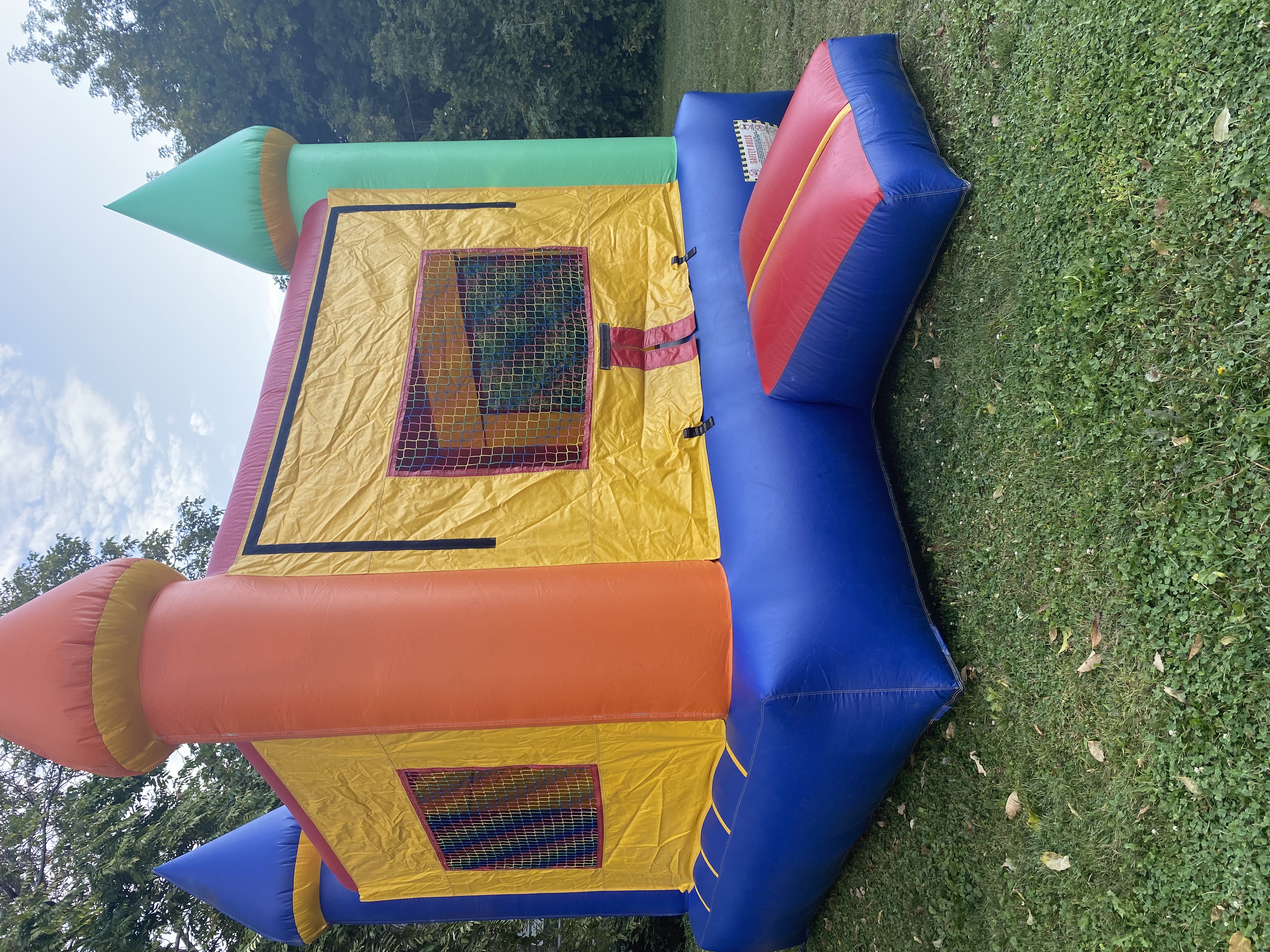 colorful castle bouncer 12x12
