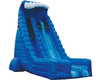 Blue Surf Dual Lane Inflatable Water Slide