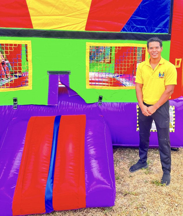 Hire someone to maintain the inflatable side and do crowd control