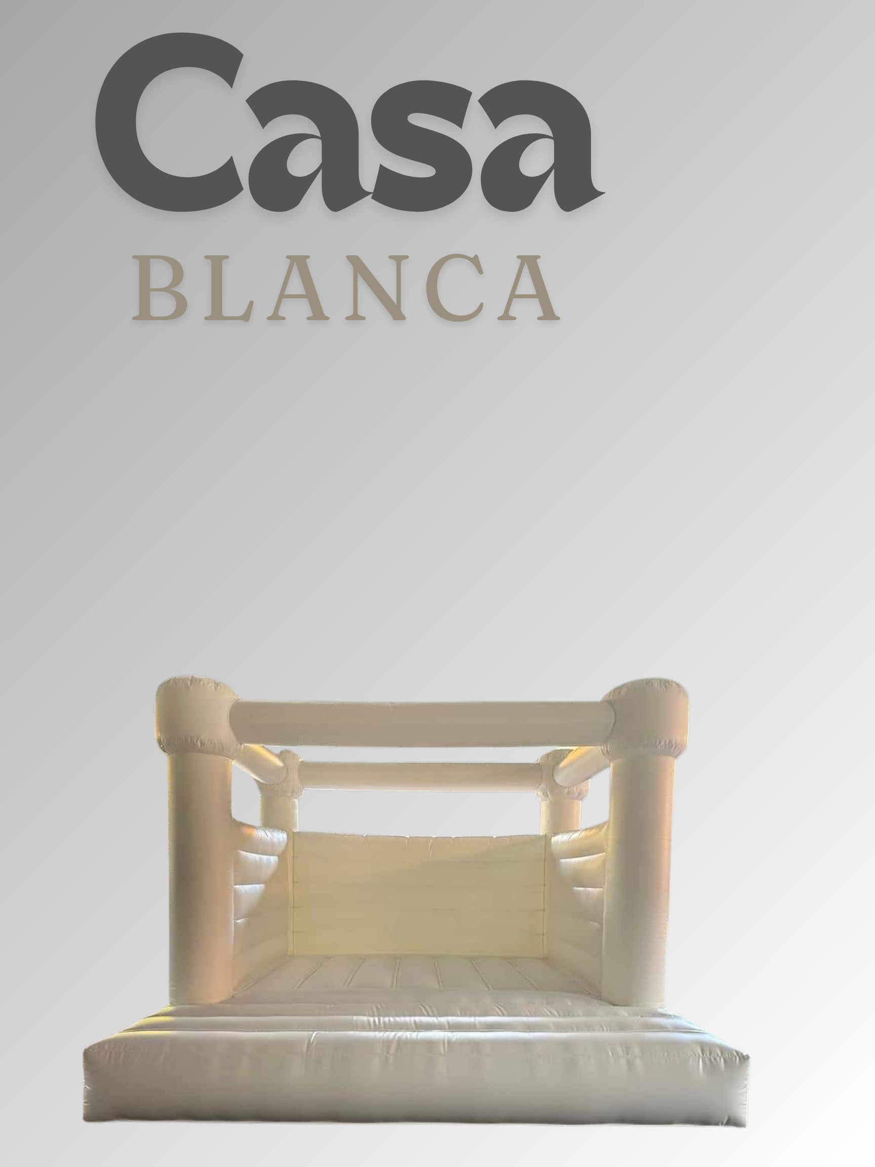 White Modern Bounce House