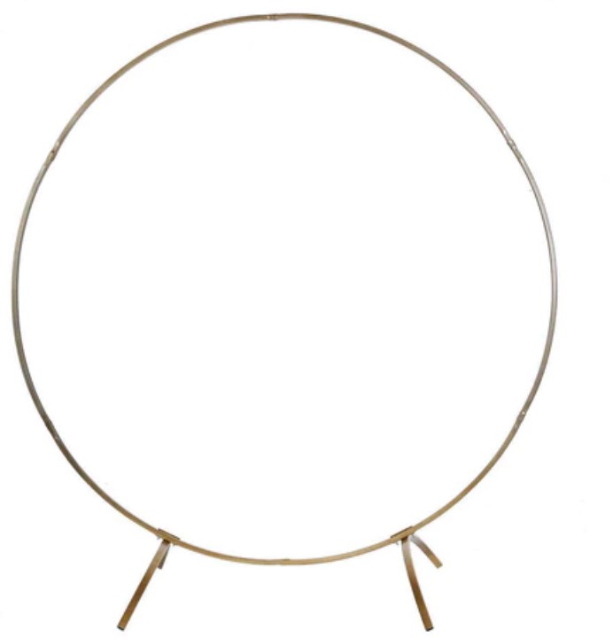 Gold Arch Circle Backdrop Stand