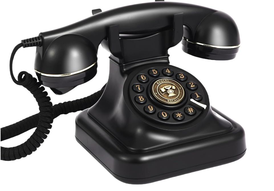 Vintage Audio Guest Book Phone – Black Rotary Style