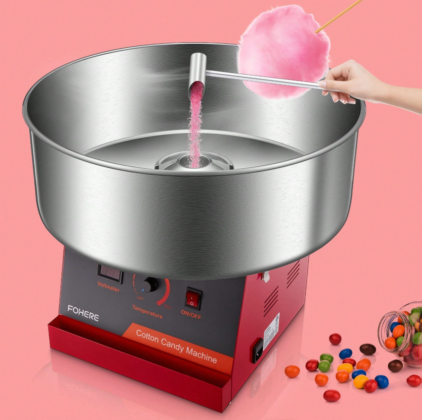 RED-Commercial Cotton Candy Machine with Supplies