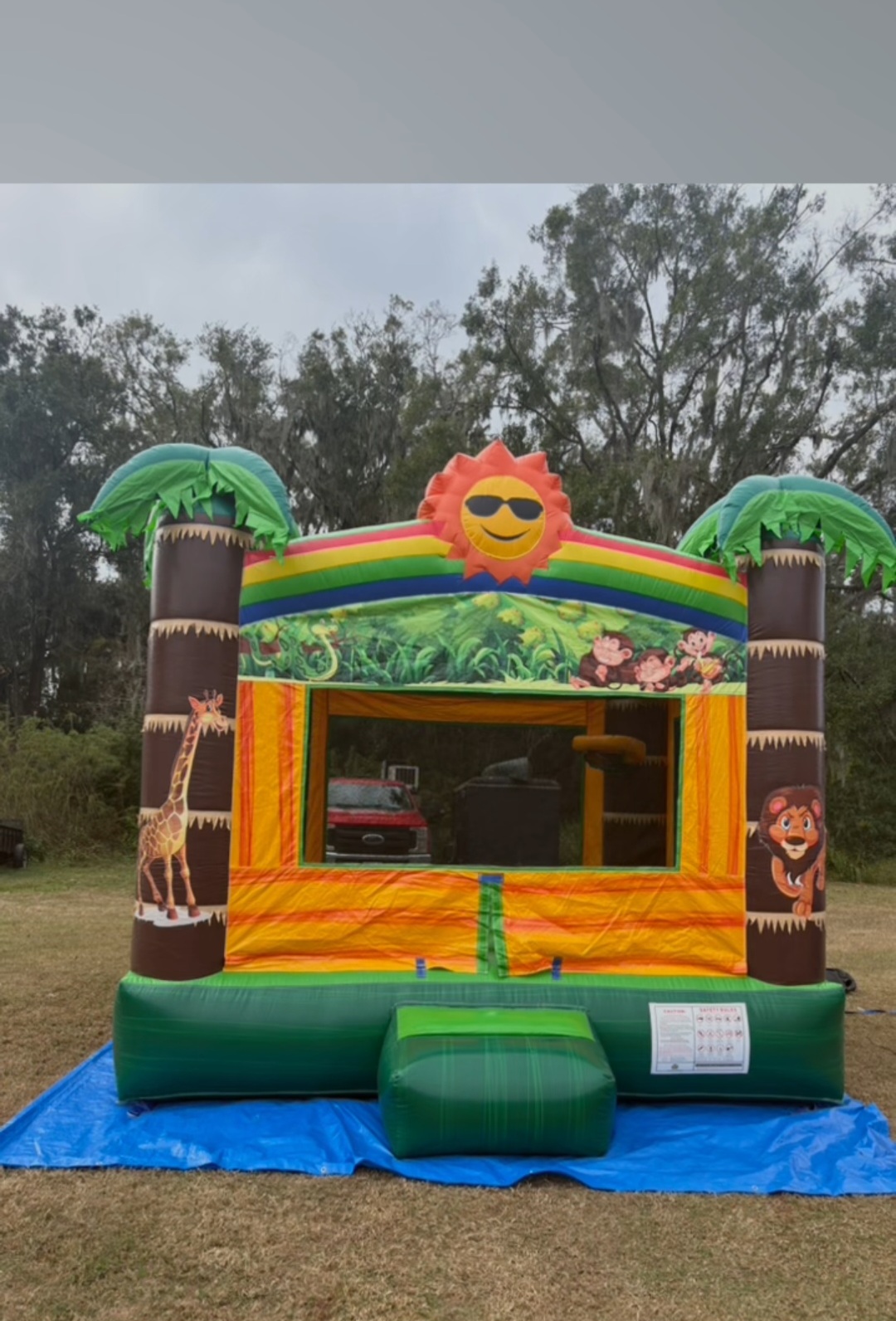 Tropical Marble Bounce House