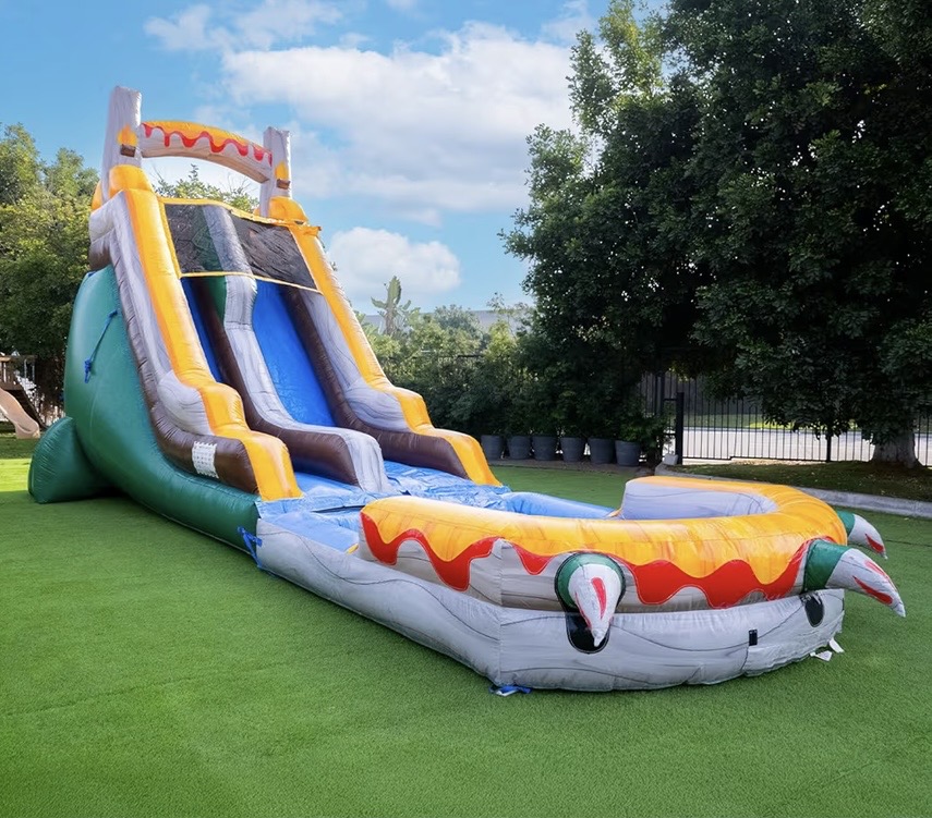 18-Foot T-Rex inflatable water slide