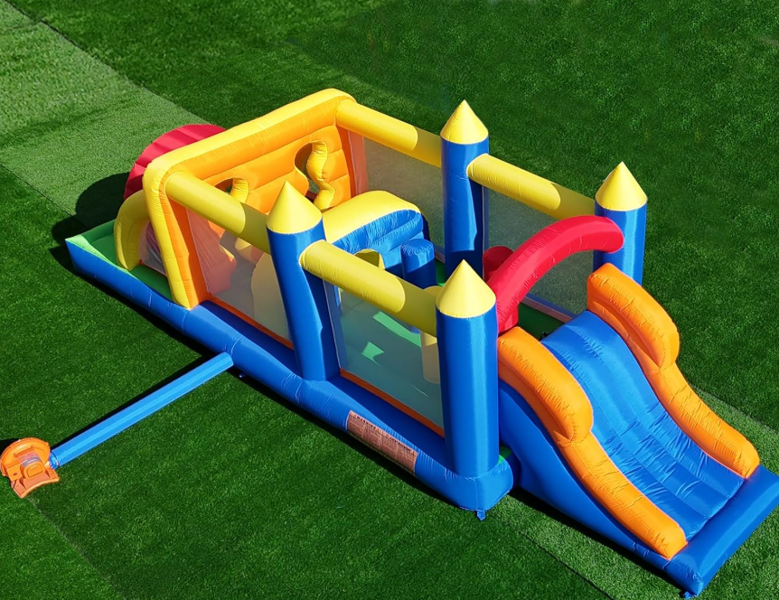 20.5FT(L) Extended Inflatable Obstacle Course Bounce House for Kids