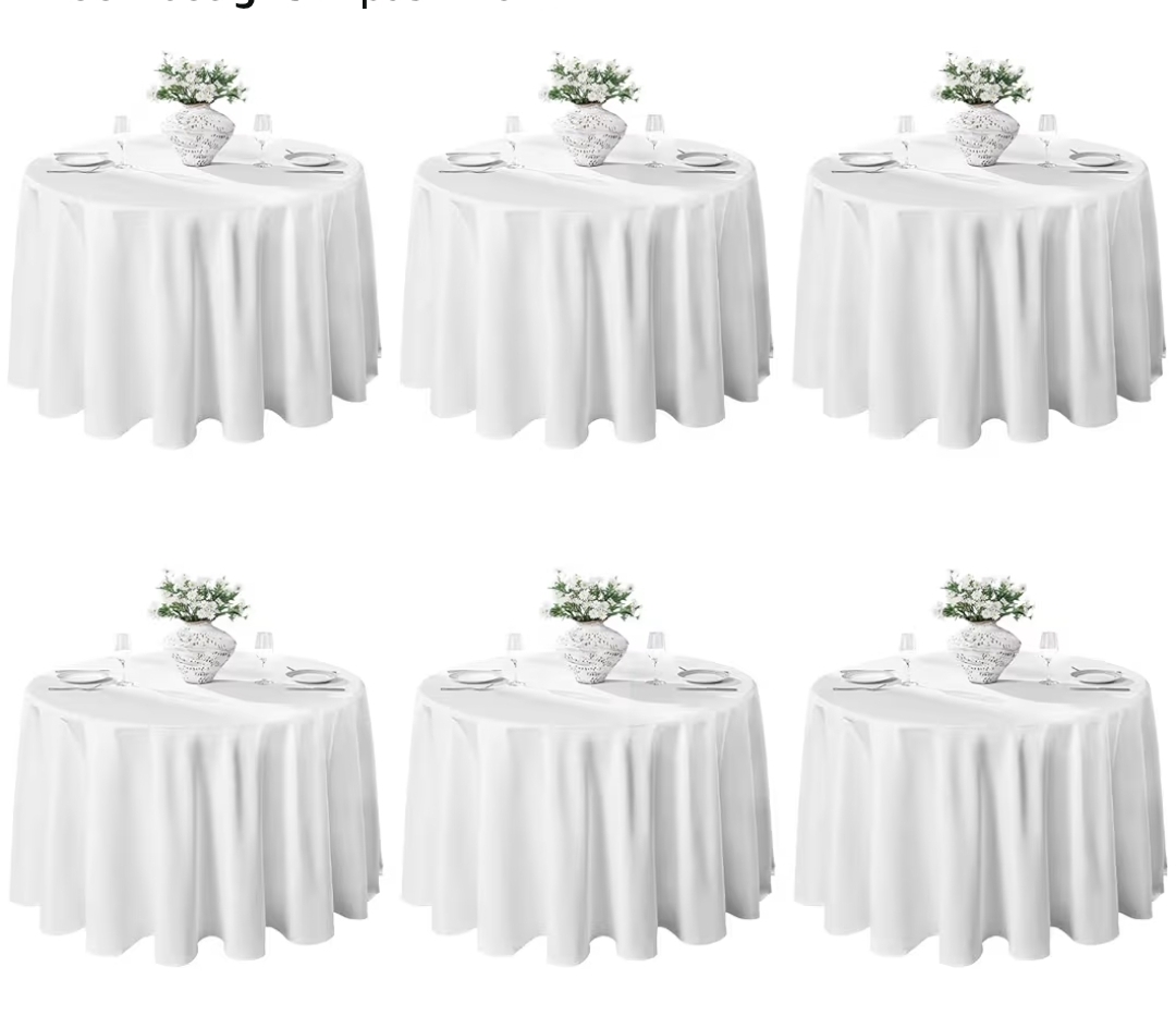 Round White Linen for 60" table 
