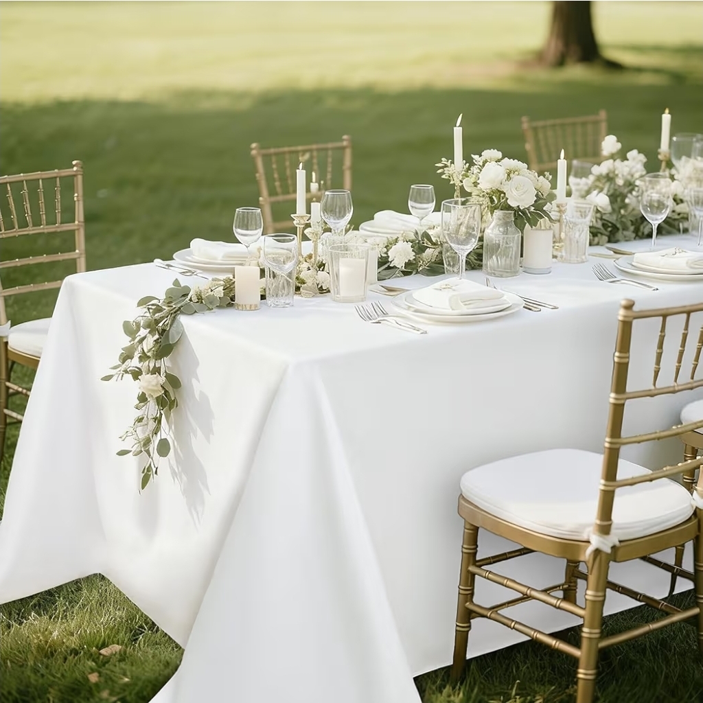 White Table Cloth for 8ft Table 