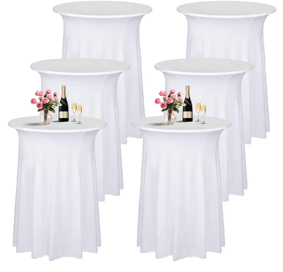 White Cocktail Tablecloth 